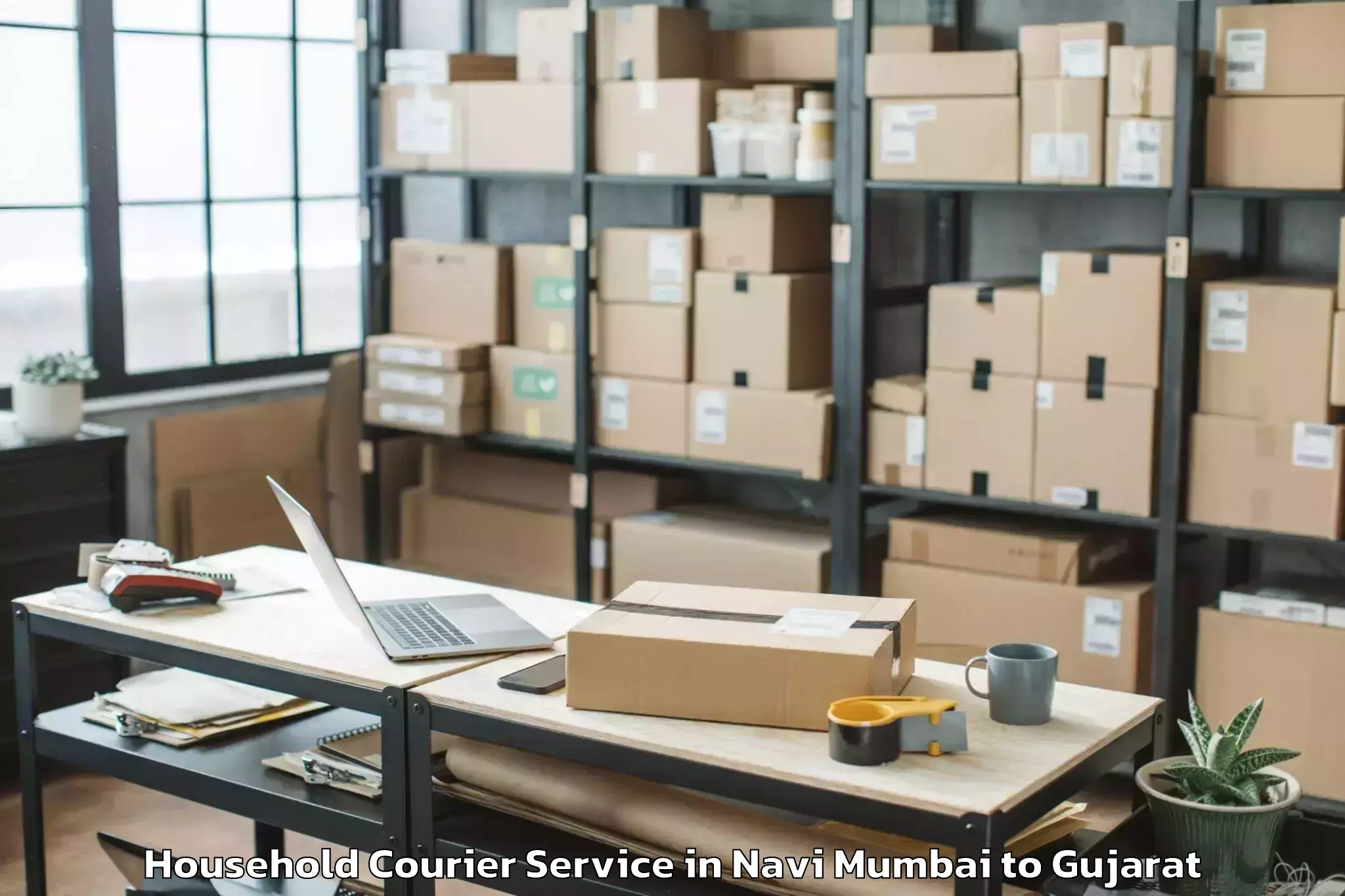 Trusted Navi Mumbai to Kherva Household Courier